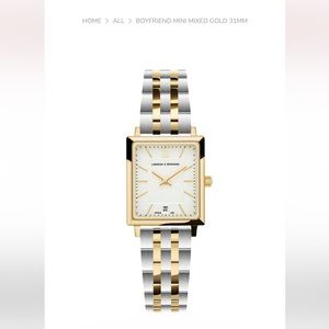 Larsson & Jennings Boyfriend Mini Mixed Gold 31mm Watch